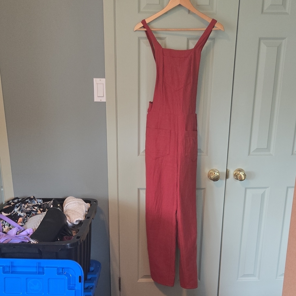 🤎 Orange Sleeveless Jumpsuit